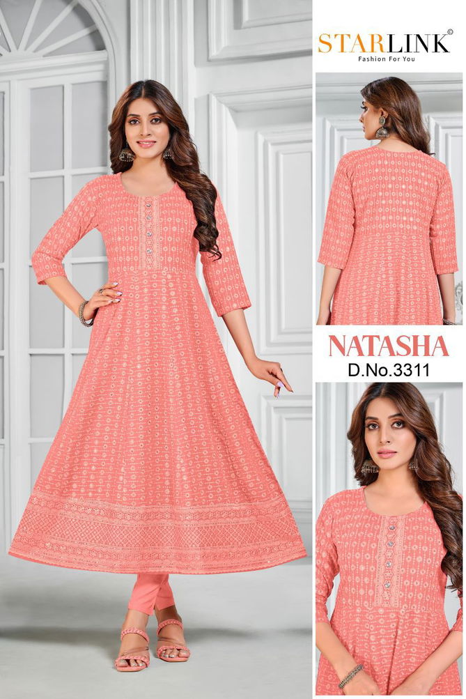 Starlink Natasha Festive Wear Wholesale Anarkali Kurtis Catalog